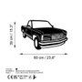 Wallity GMC Sierra 1990 Escultura de pared de metal Negro